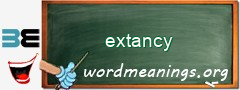WordMeaning blackboard for extancy